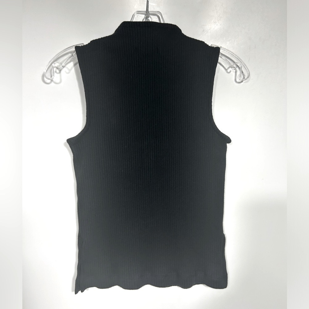 NEW Madewell Side-Slit Mockneck Tank Size XS True Black - Picture 6 of 10